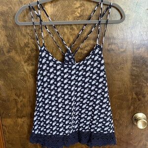AE Navy Blue Patterned Tank